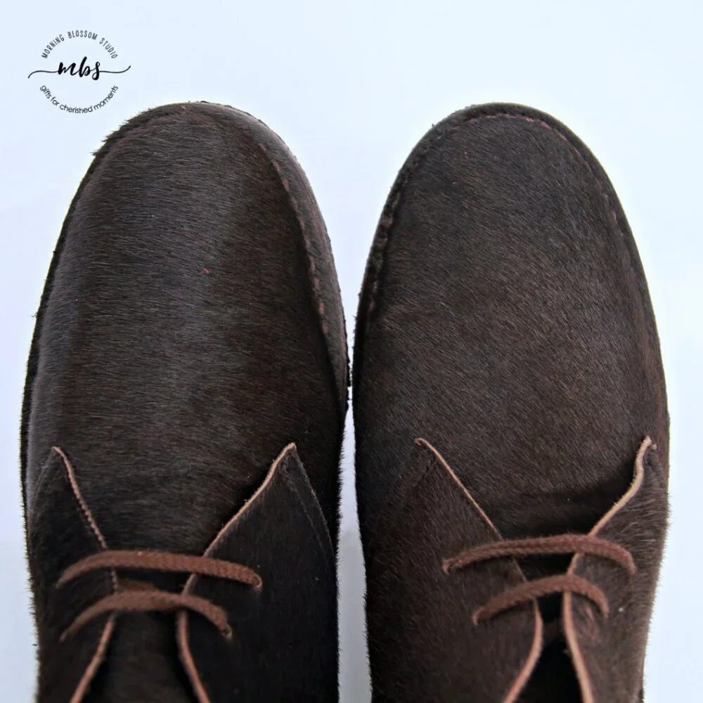 J. Crew Macalister Pony Hair Desert‎ Boots Made In Italy Brown Men 11.5*
